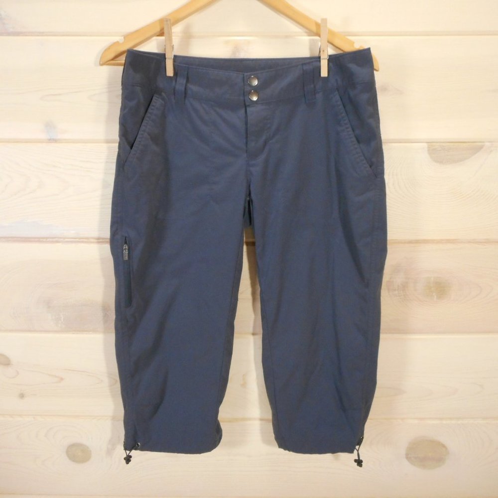 Columbia Women's Size 8 Capri Pants Nylon Camp Hike Outdoors Navy-Slate